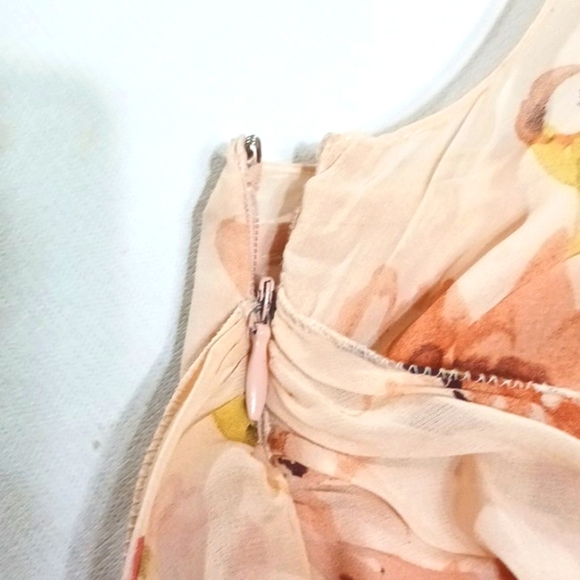 Adrianna Papell Floral Dress in Cream and Pink - Picture 11 of 12